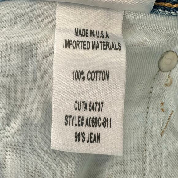 Agolde 90's Jeans in Fallout Distressed Light Wash Straight Leg Size 25 New NWT - Picture 12 of 12